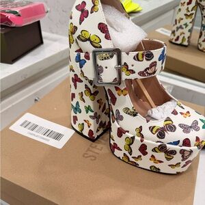 Steve Madden Women's Platform Heels - Multicolor Butterfly Print